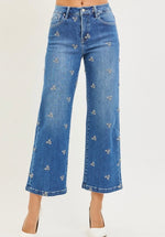 Embroidered Crop Jean