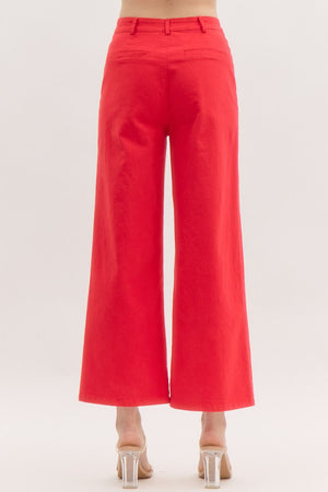 Red Patch Pocket Pants