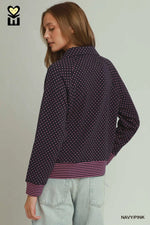 Polka Dot-Stripe Top