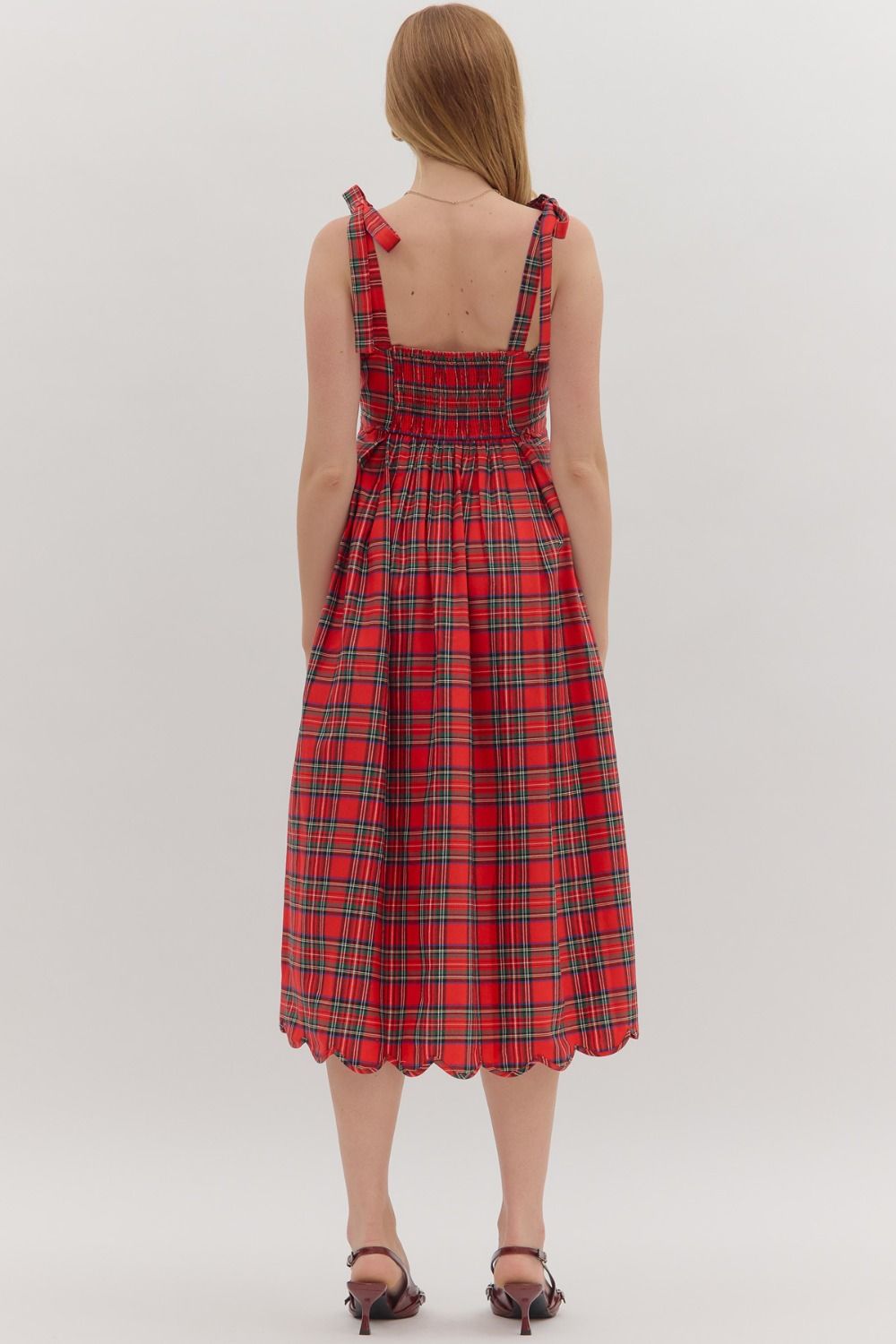 Red Plaid Midi