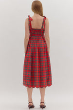 Red Plaid Midi