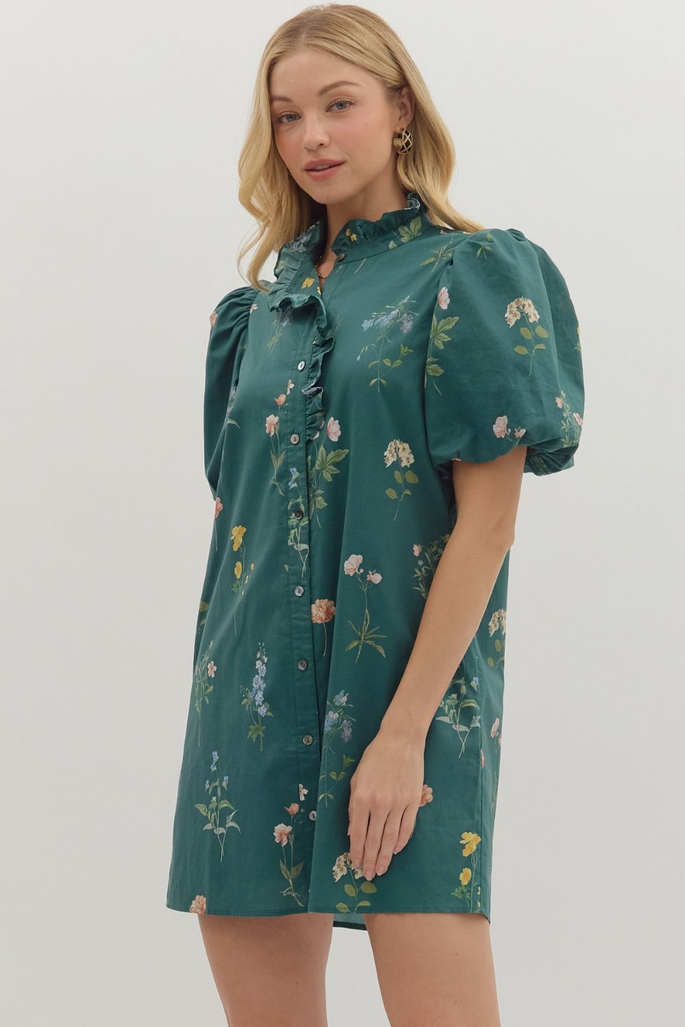 Floral Ruffle Mini Dress