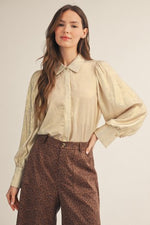 Buttoned Metallic Shirt