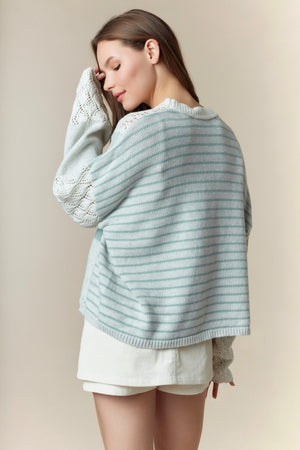Contrast Knit Sweater