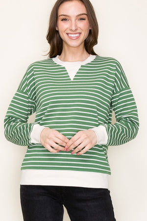 Textured Stripe Pullover