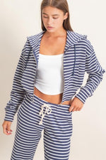 Waffle Stripe Hoodie