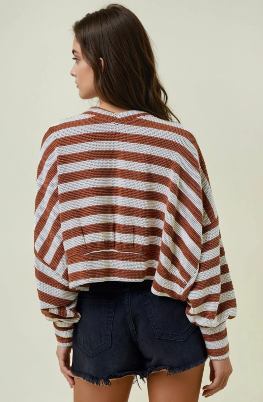 Striped Knit Shrug