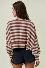 Striped Knit Shrug