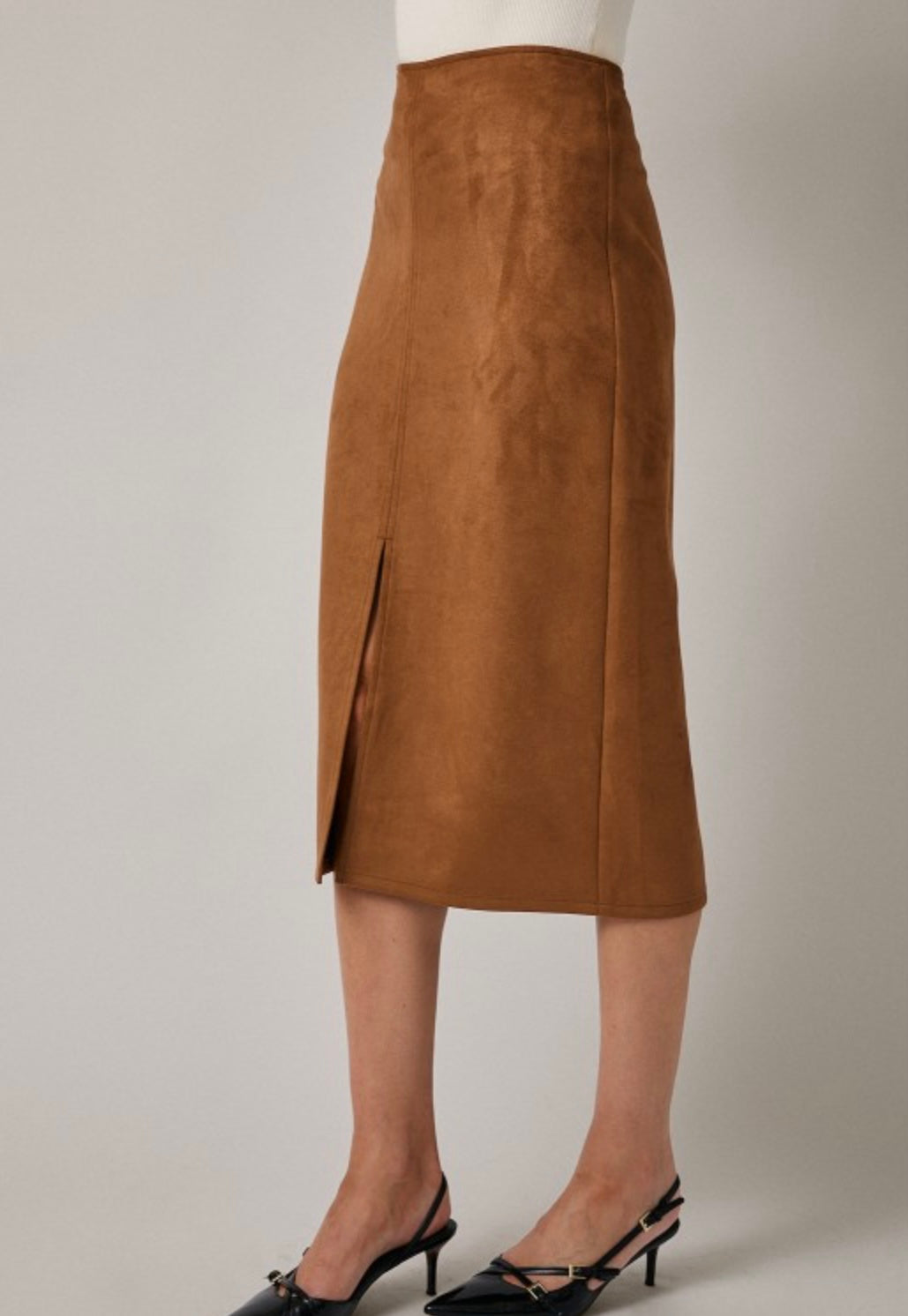 Suede Maxi Skirt
