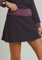 Polka Dot-Stripe Skort