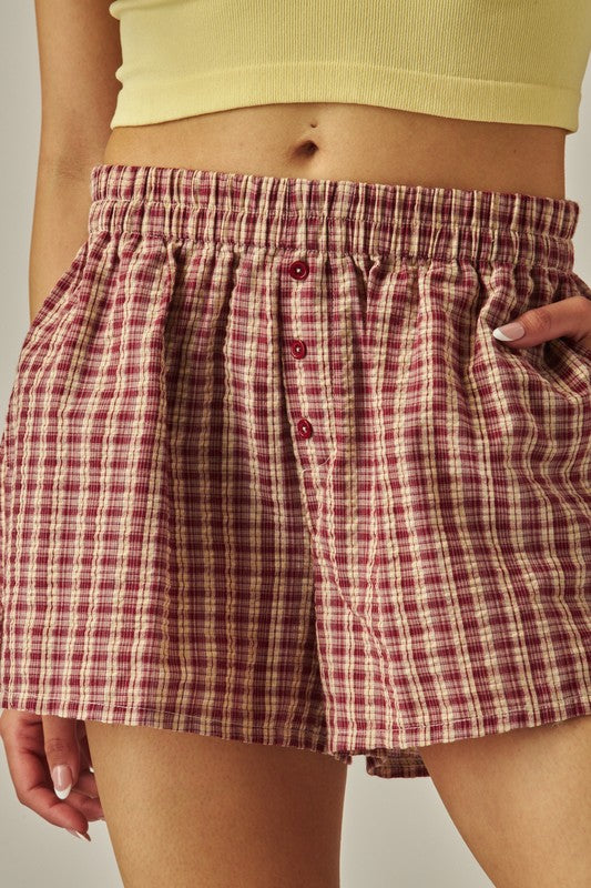 Plaid Boxer Shorts