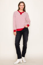 Textured Stripe Pullover