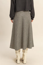 Houndstooth Midi Skirt