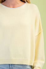 Contrast Lemon Sweater