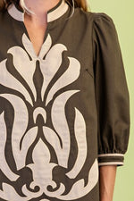 Appliquéd Shift Dress