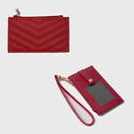 Quilted Chevron Cardholder Wallet
