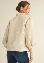 Floral Jacquard Top