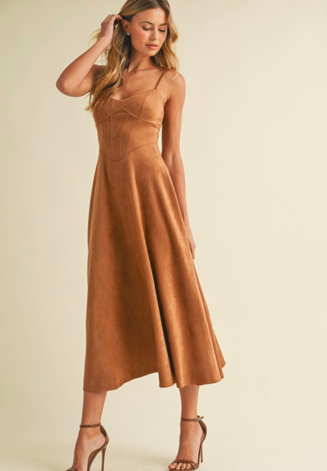 Suede Midi Dress