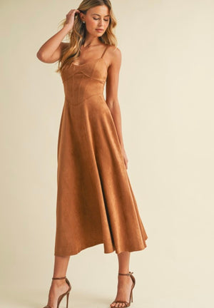 Suede Midi Dress