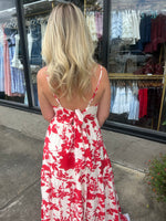 Red Floral Maxi Dress