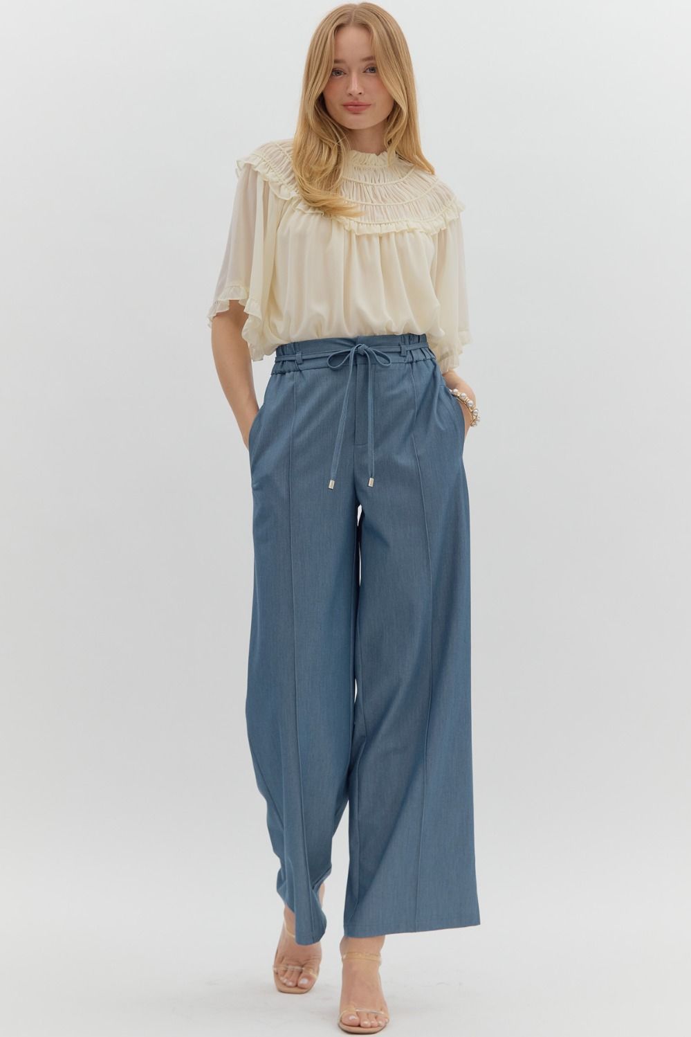 Pintuck Slacks