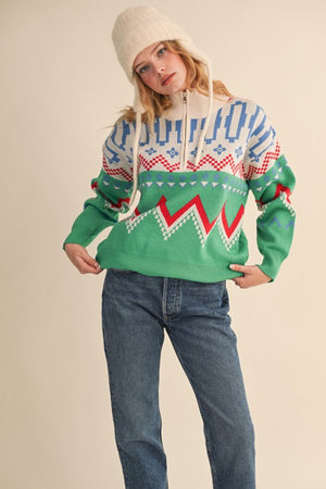 Bright Geo Sweater