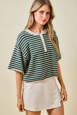 Striped Henley Sweater