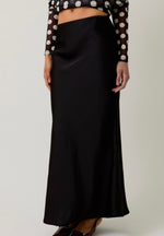 Black Satin Skirt