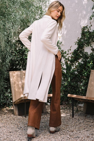 Faux Suede Duster