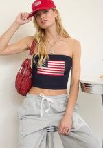 American Flag Crop Top