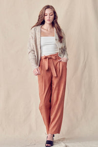 Belted Suede Pants