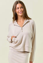 Stripe Textured Sweatshirt