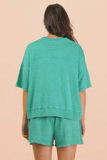Mineral Washed Shorts Set