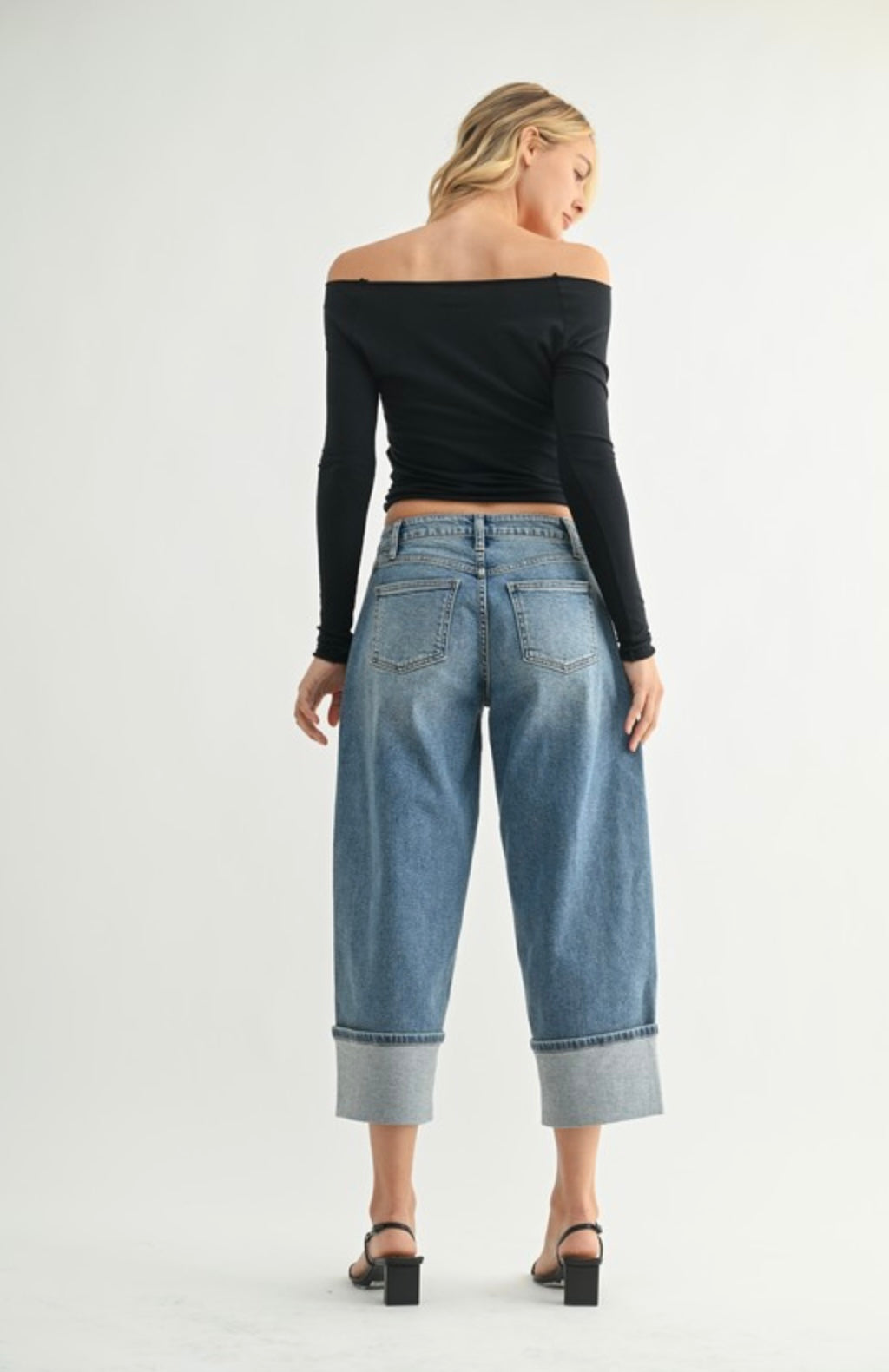 Cuffed Barrel Jean