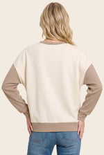 Pinstripe Blocked Sweatshirt