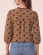 Mocha Polka Dot Top