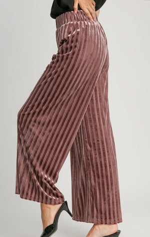 Velvet Stripe Pants