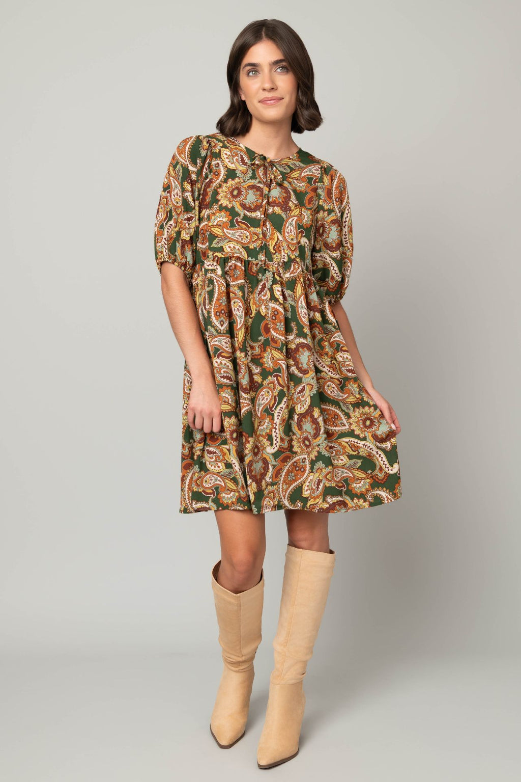 Paisley Babydoll Dress