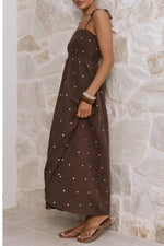 Smocked Polka Dot Midi