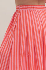 Zoe Striped Midi Skirt