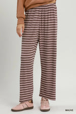 Mauve Striped Pants