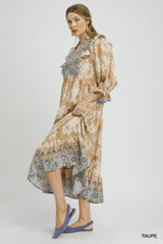 Damask Midi Dress