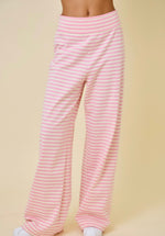 Striped Fold Over Sweatpants