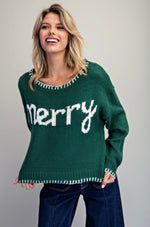 Merry Contrast Sweater