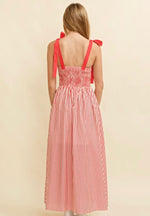 Red Stripe Maxi Dress