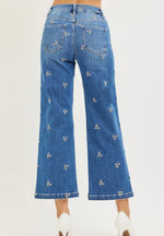 Embroidered Crop Jean