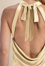 Satin Halter Neck Dress