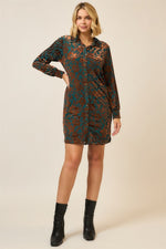 Burnout Velvet Dress