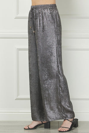 Satin Gunmetal Pants