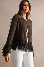 Fringe Trimmed Cardigan